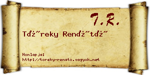 Töreky Renátó névjegykártya