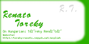 renato toreky business card